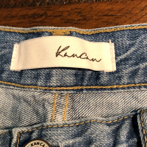 KanCan Distressed Fringe Denim Shorts - Picture 6 of 11